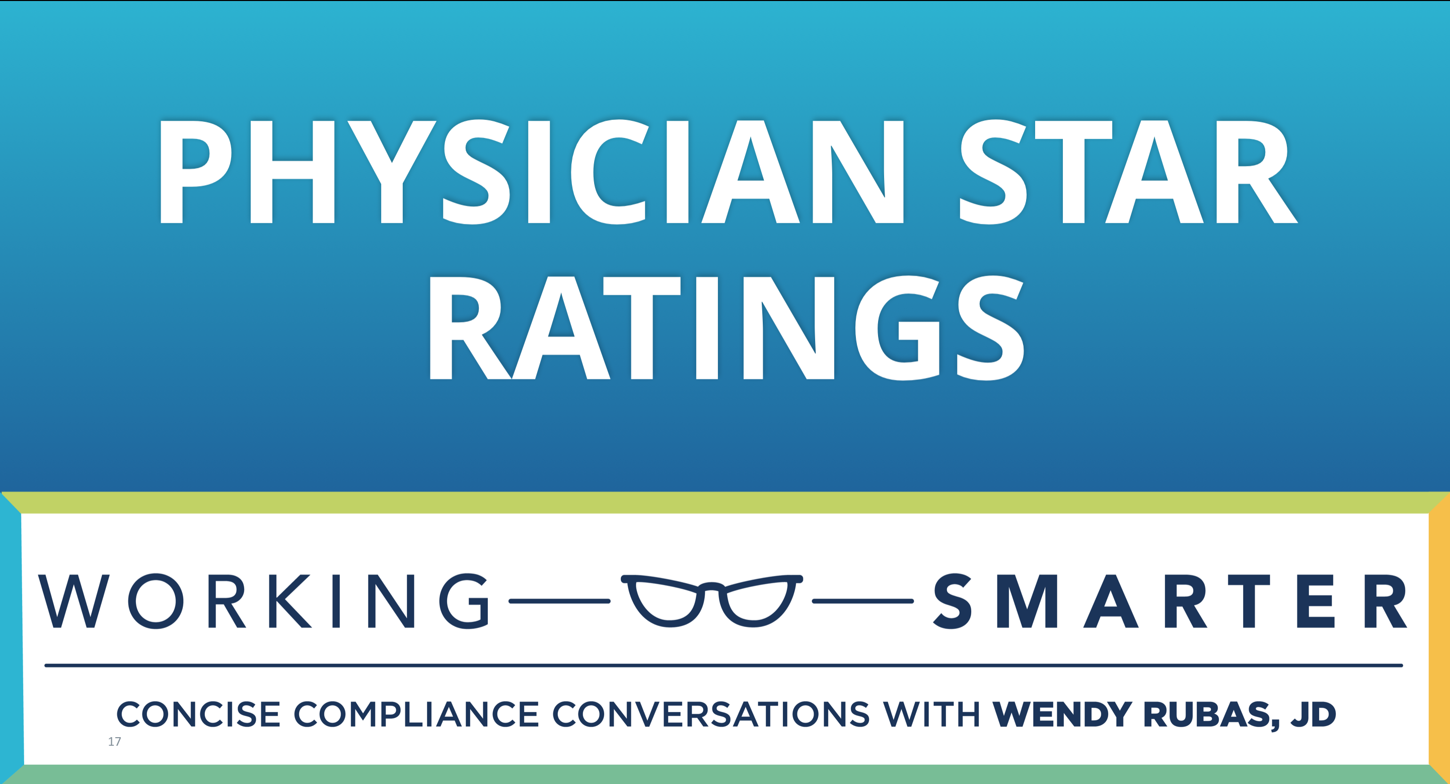 Working Smarter: Physician Star Ratings